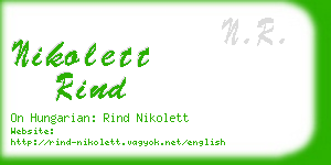 nikolett rind business card